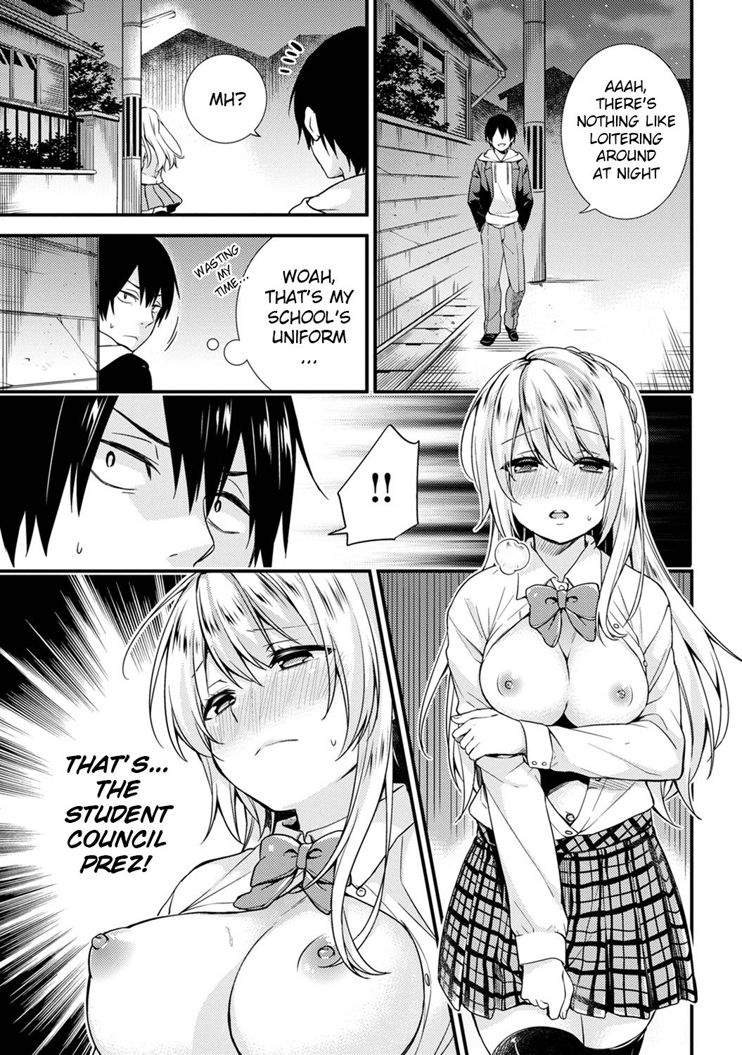 Gakuen no Ojou-sama ga Roshutsukyou no Dohentai datta Hanashi Ch. 1-4
