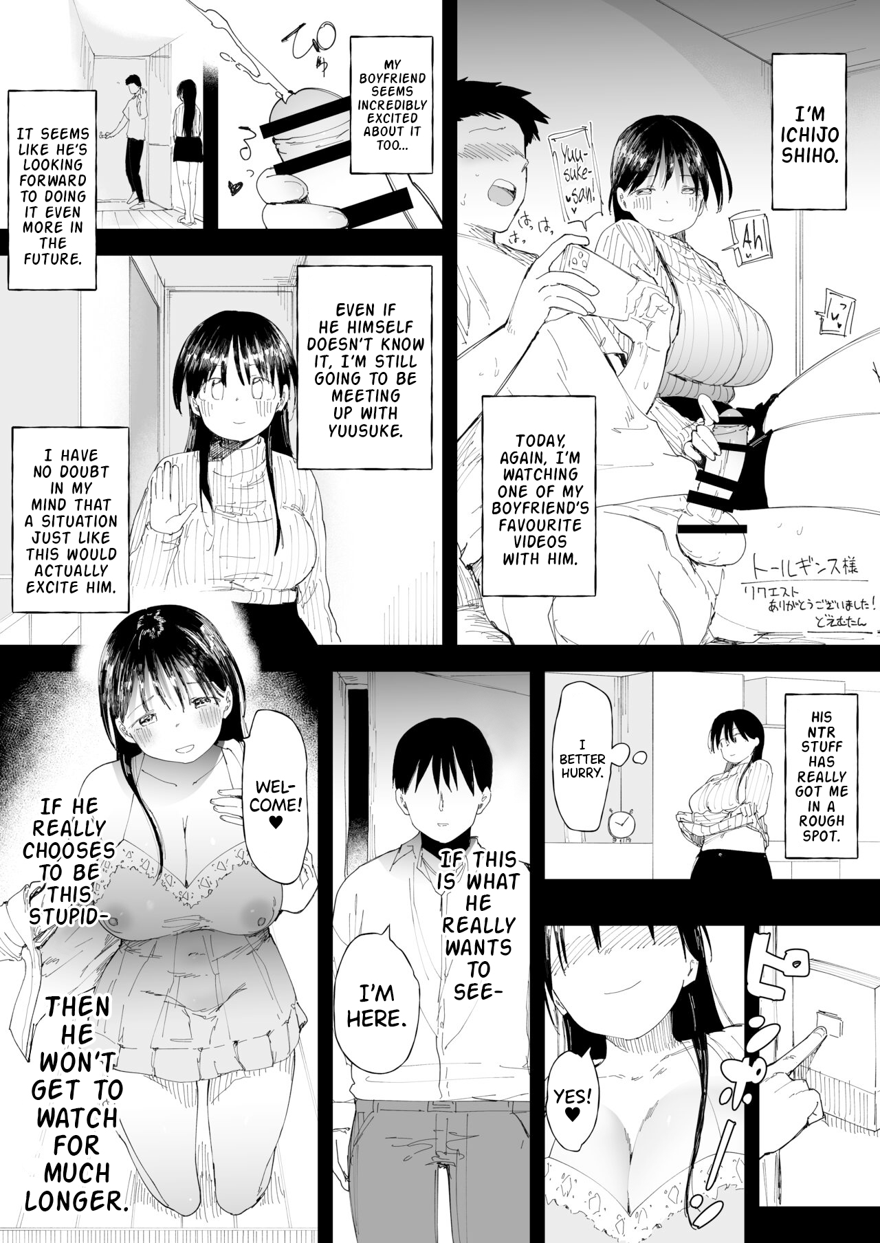 NTR Seiheki no Kareshi no tame ni Sefure o Sagasu Joshi Daisei-chan 3 | The College Girl Looking For A Sexfriend For Her Cuck Boyfriend's Cucking Fetish 3