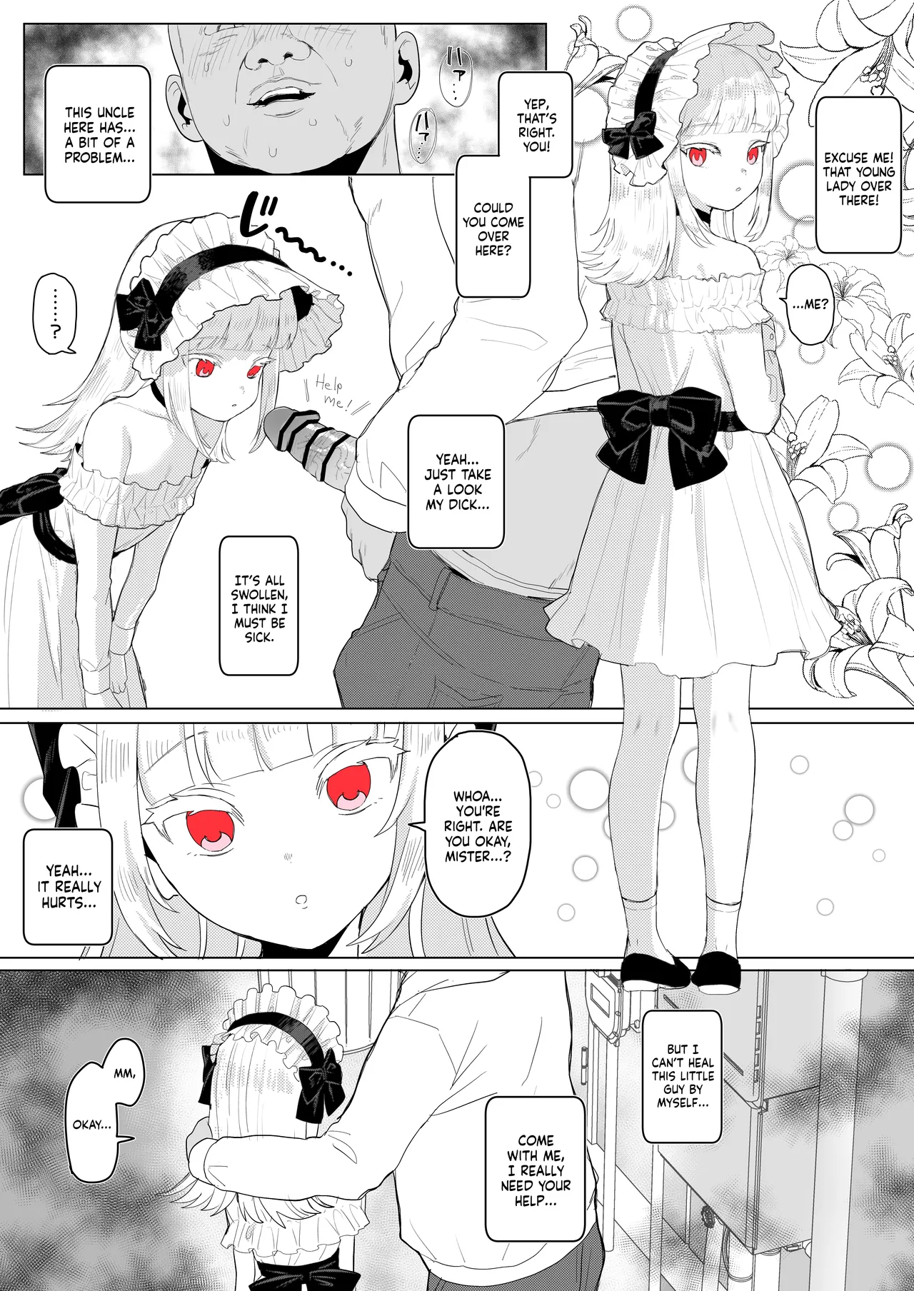 Lolita-kei Fashion Muchi Loli-kko Minuki Gansha | Innocent Loli Girl in Lolita Fashion Spotted and Stained