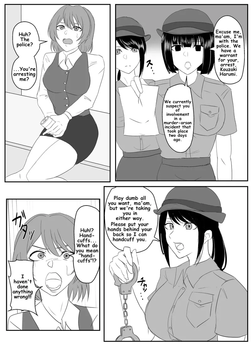 A young lady being arrested. Chapter 1-8