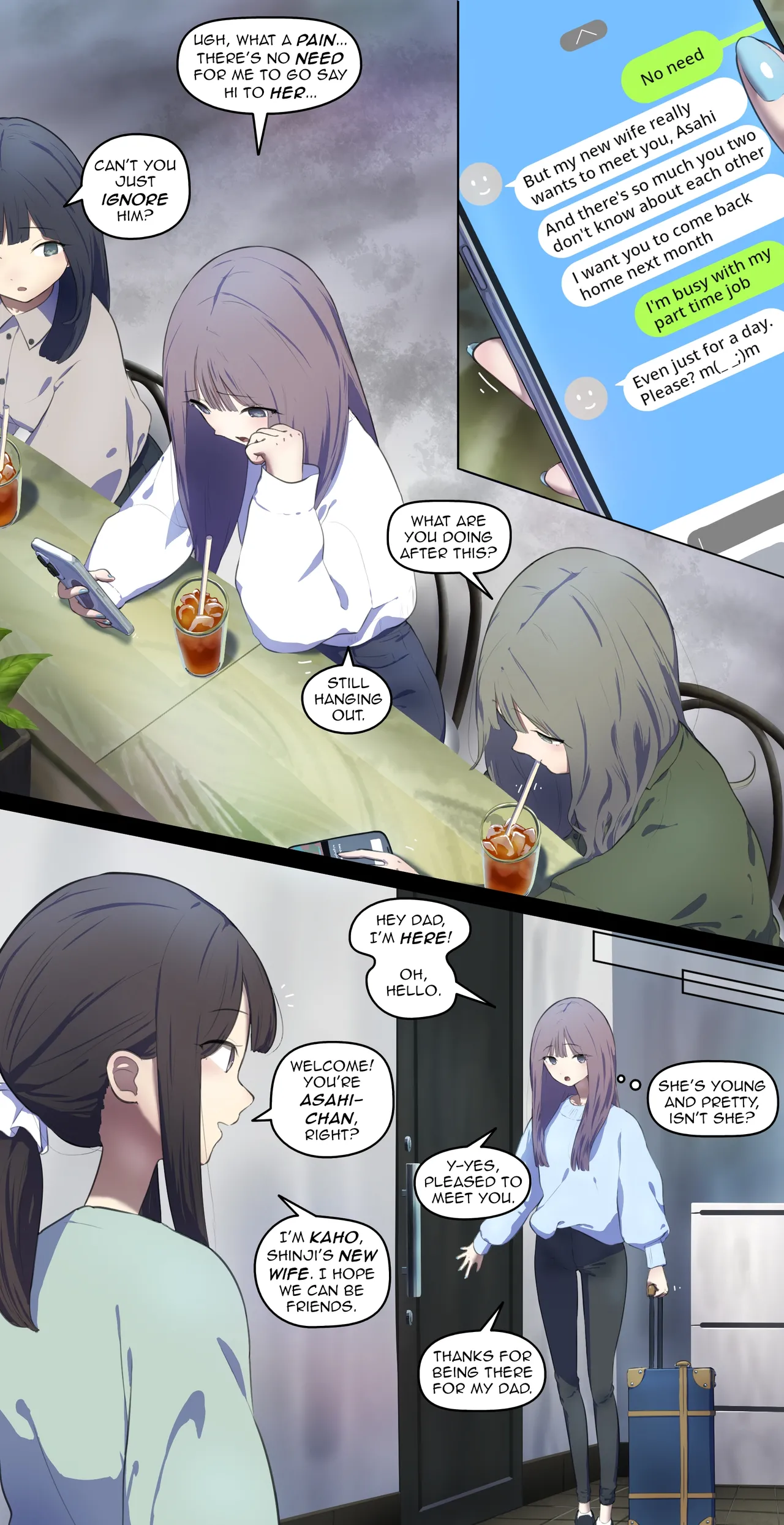 My father remarried, so I went to say hello… 【Translated by kochakaden】