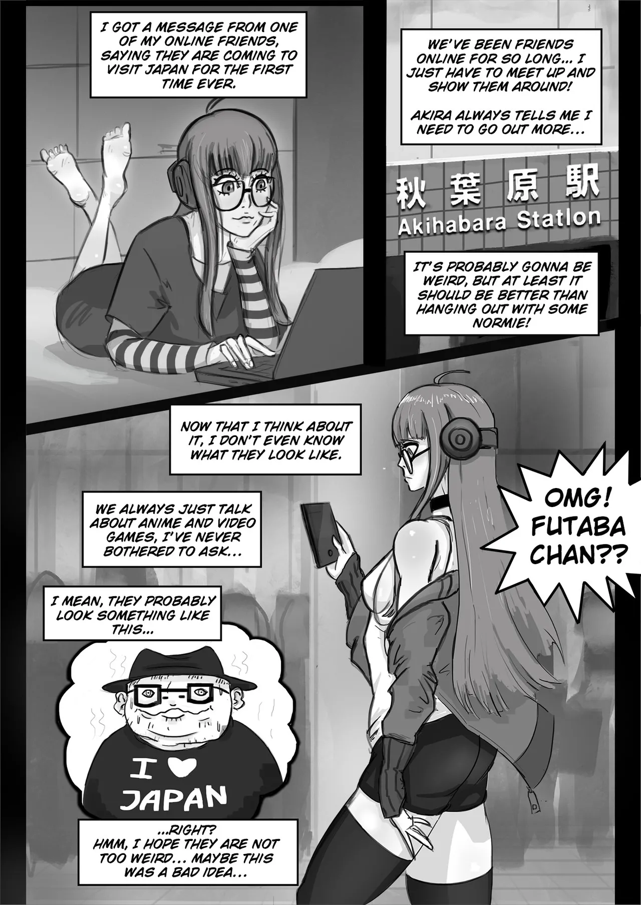 Futaba meets a foreigner