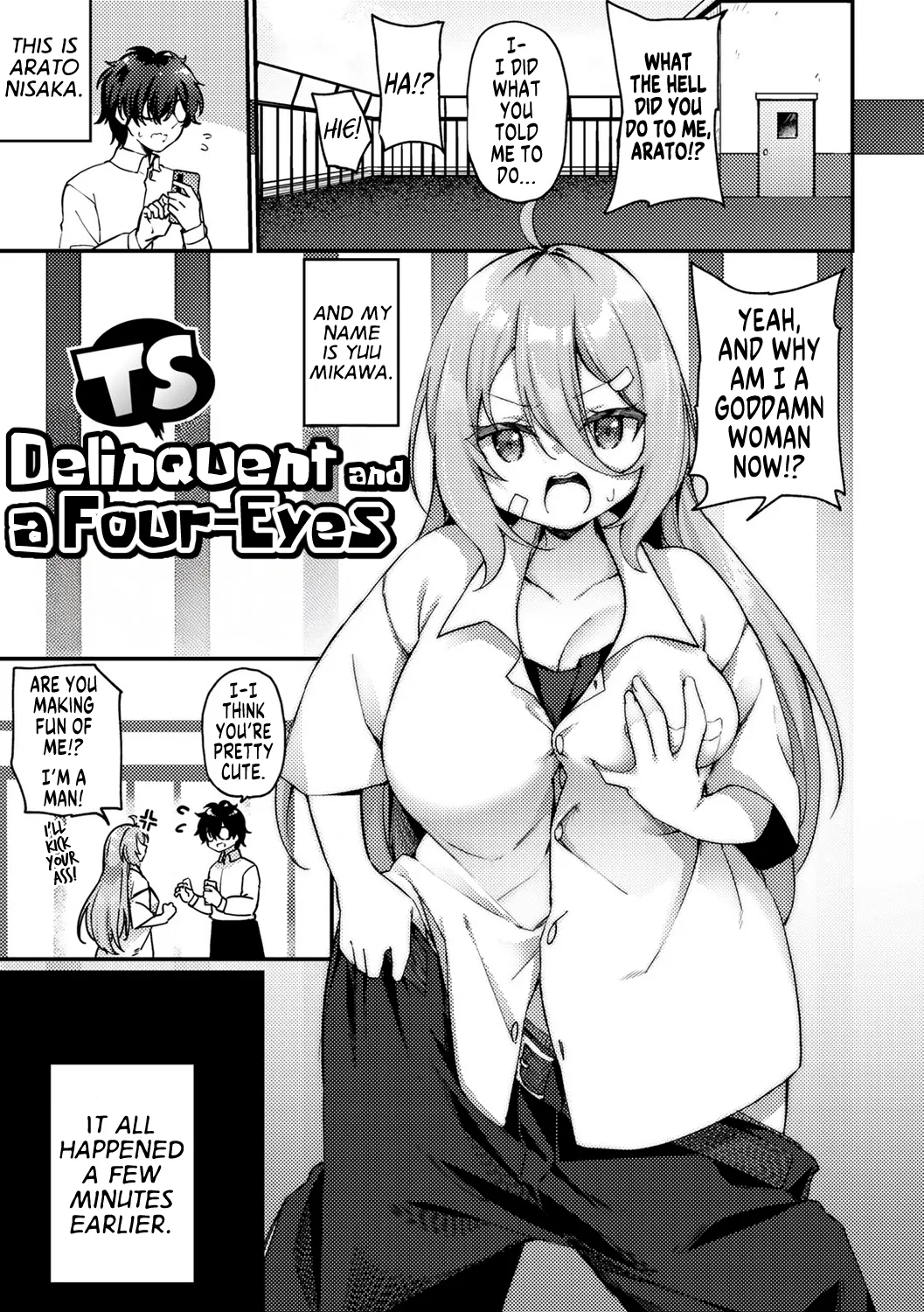 TS Yankee-kun to Megane-kun | TS Delinquent and a Four-Eyes