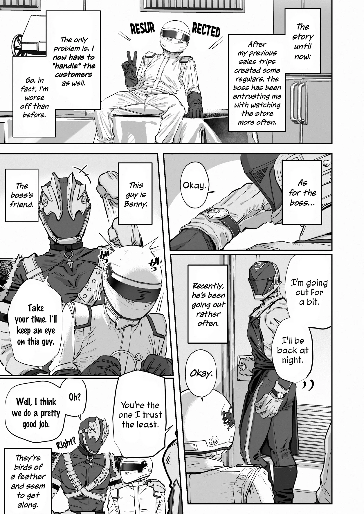 White Full-Face Helmet Consensual Sex Manga