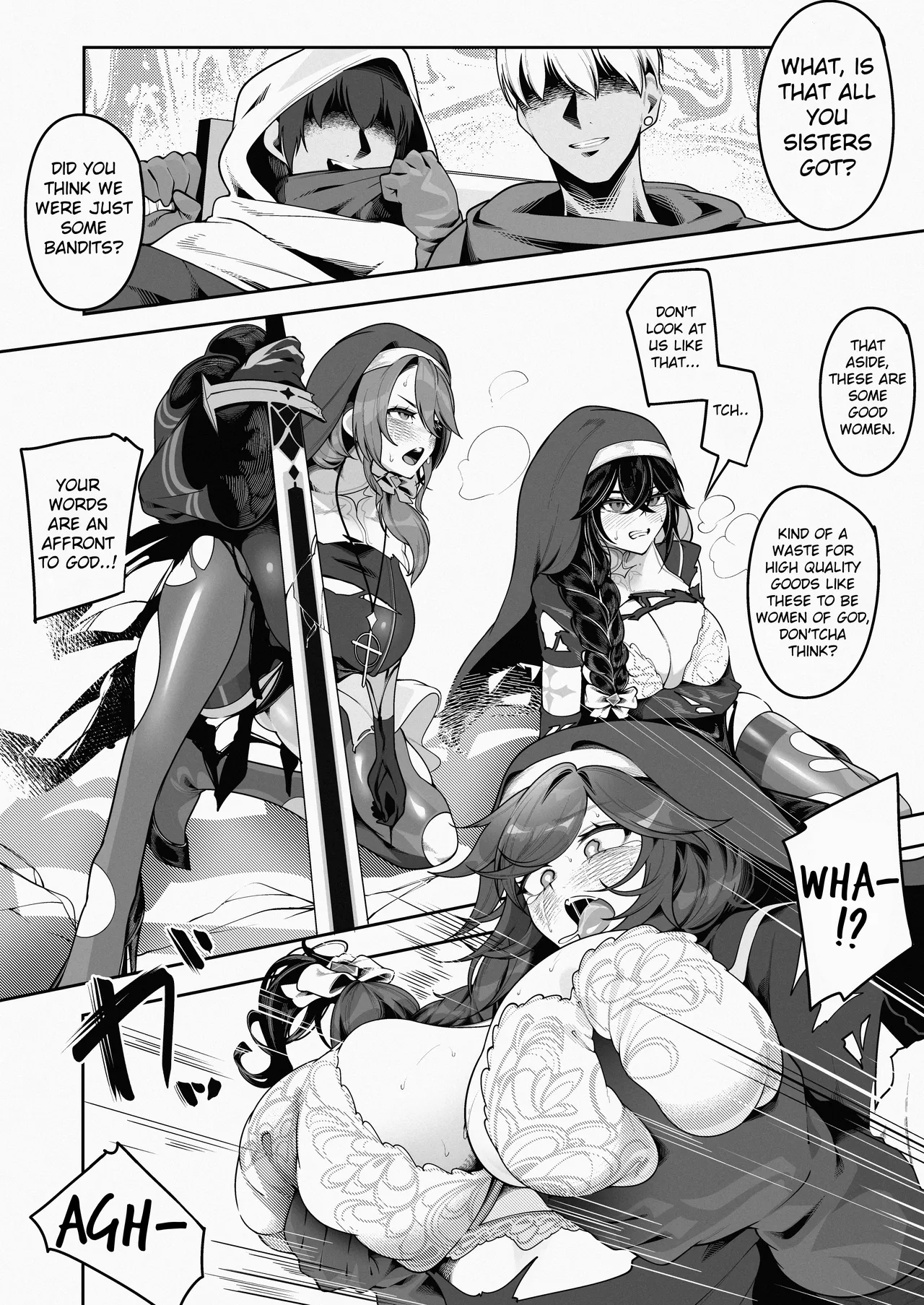 Nuns Defeated By Bandits - Skeb Request