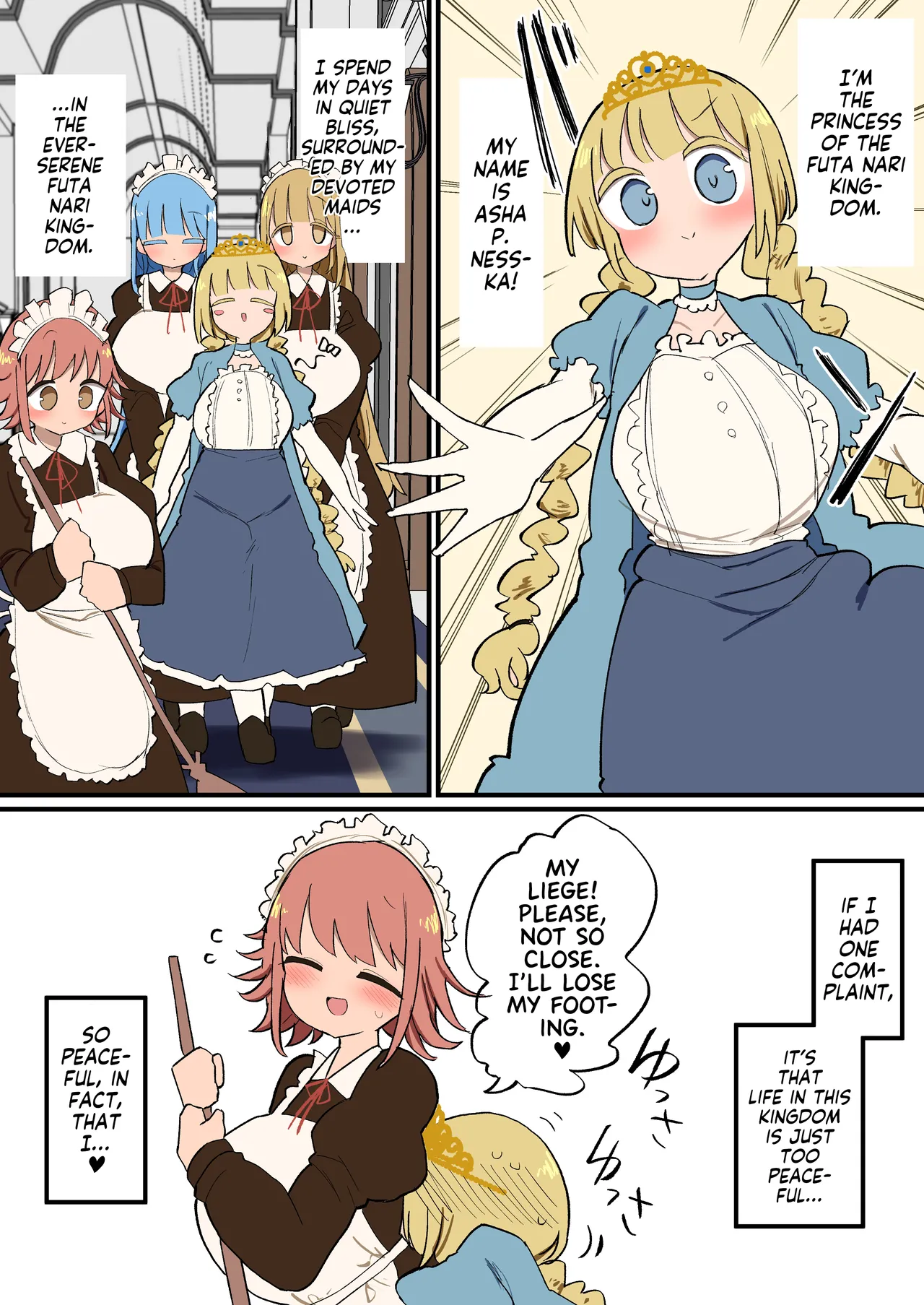 Futanari Oujo-sama no Seiyoku Hassan Maid Harem Sex
