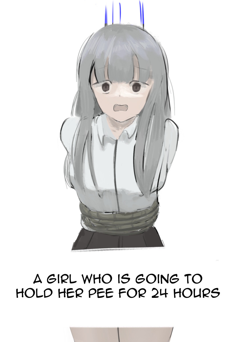 A girl who is going to hold her pee for 24 hours