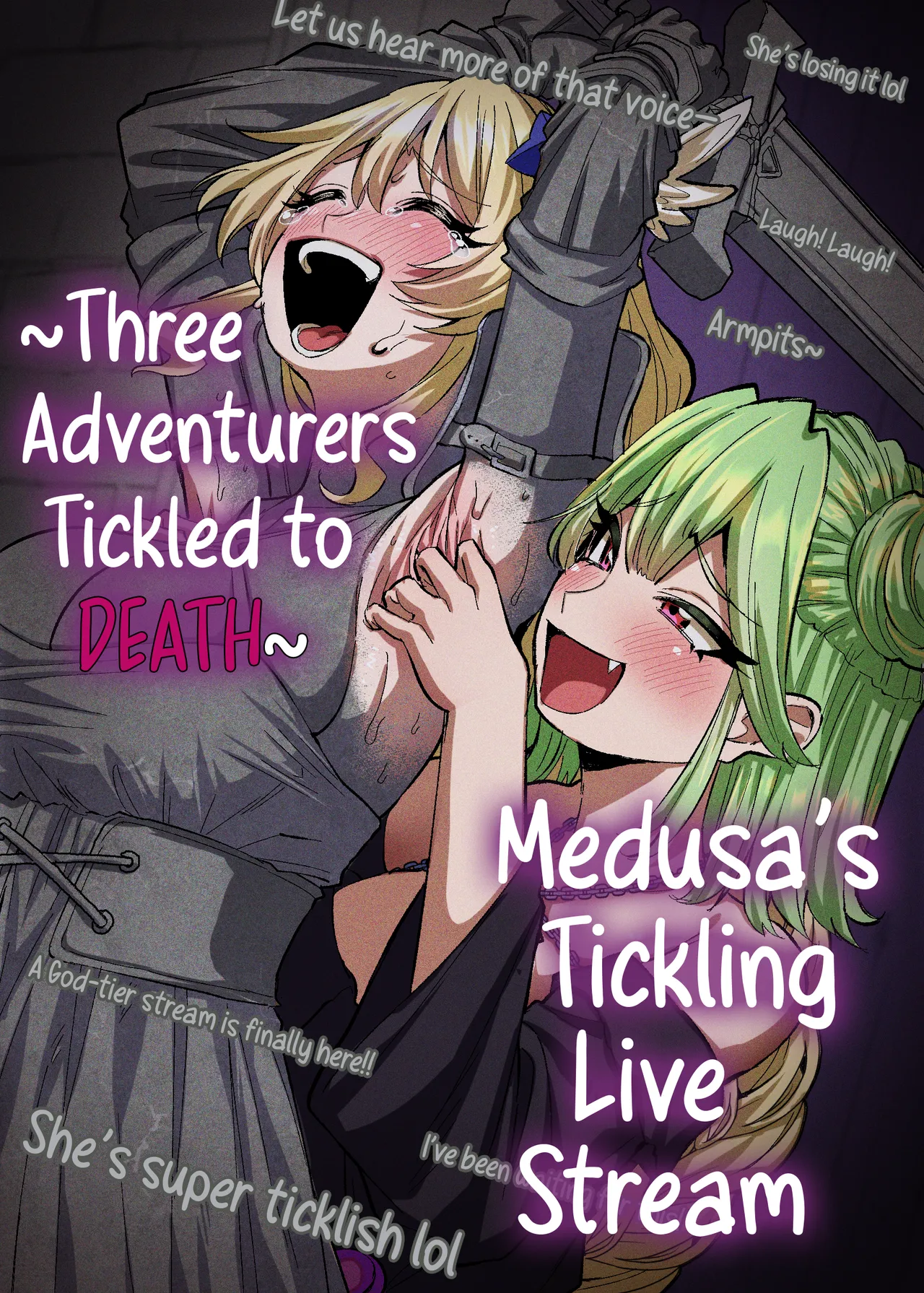 Medusa Kusuguri Haishin ~3-nin no Boukensha-chan, Shinuhodo Kusugutte Mita!~ | Medusa's Tickling Live Stream ~Three Adventurers Tickled to Death~