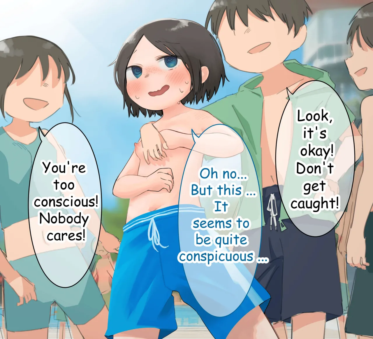 Mizugi Hagitori no Ijime o Ukeru Onnanoko I Girl stripped naked in pool