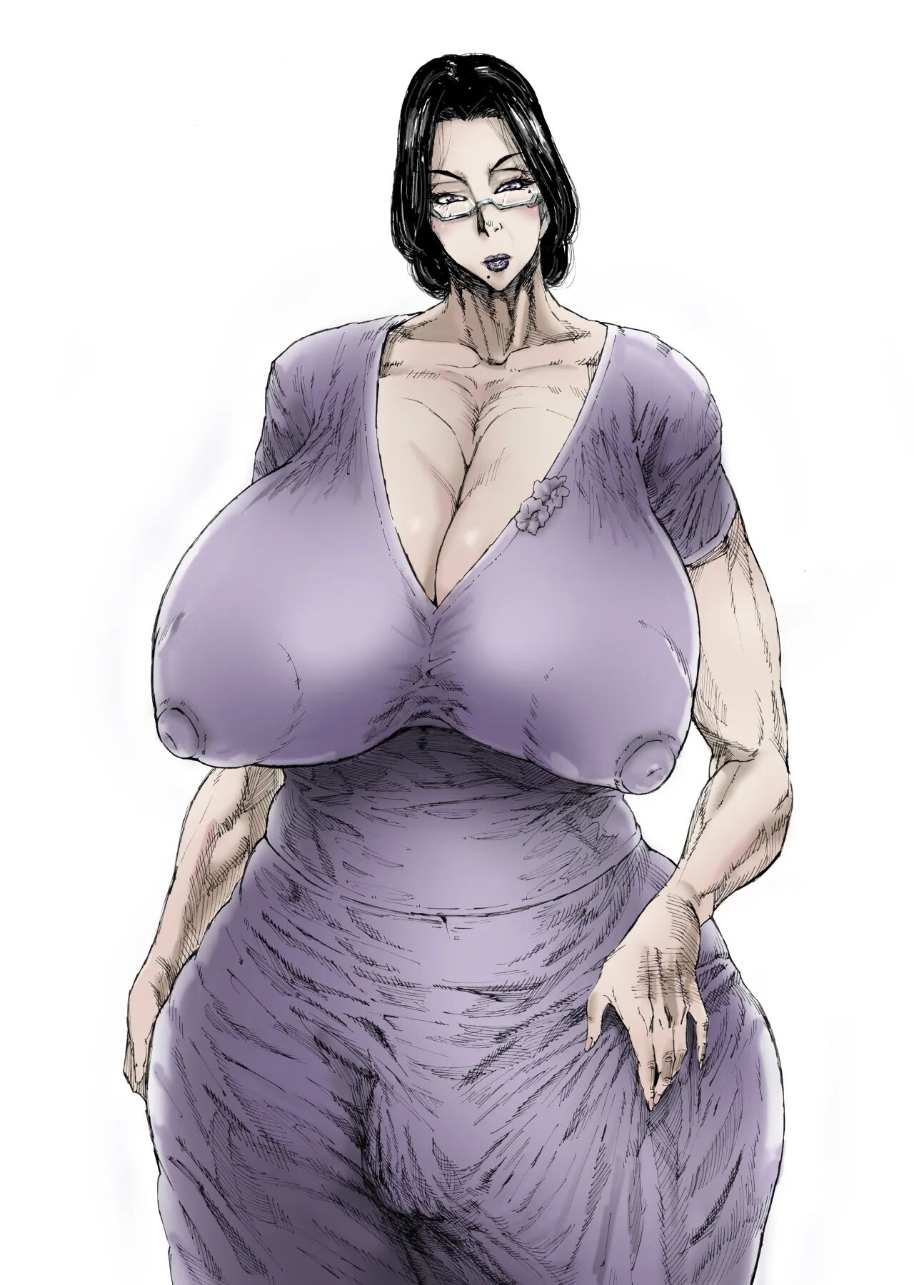 This mature woman is the P●A president, the mother of a son who underwent female body transformation, and also a futanari.