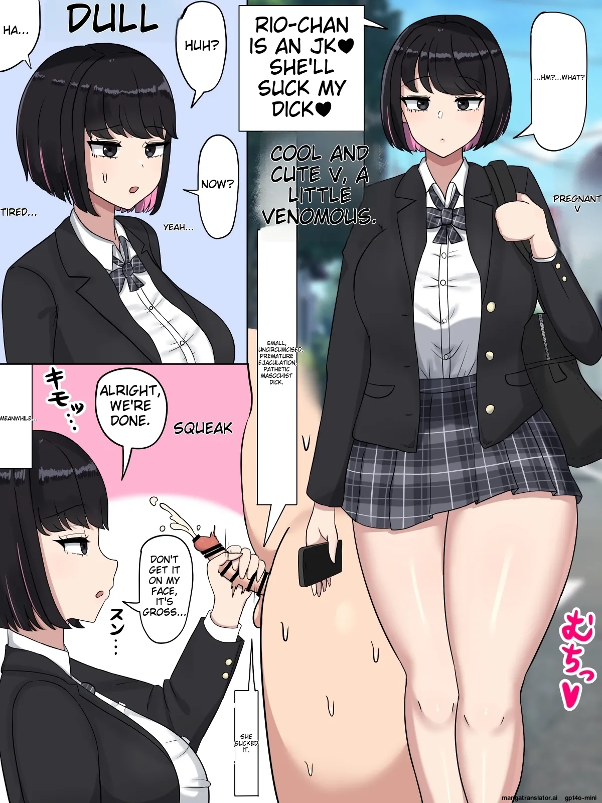 Cool-kei JK Rio-chan ~Sochin to Dekachin no Hannou no Chigai~