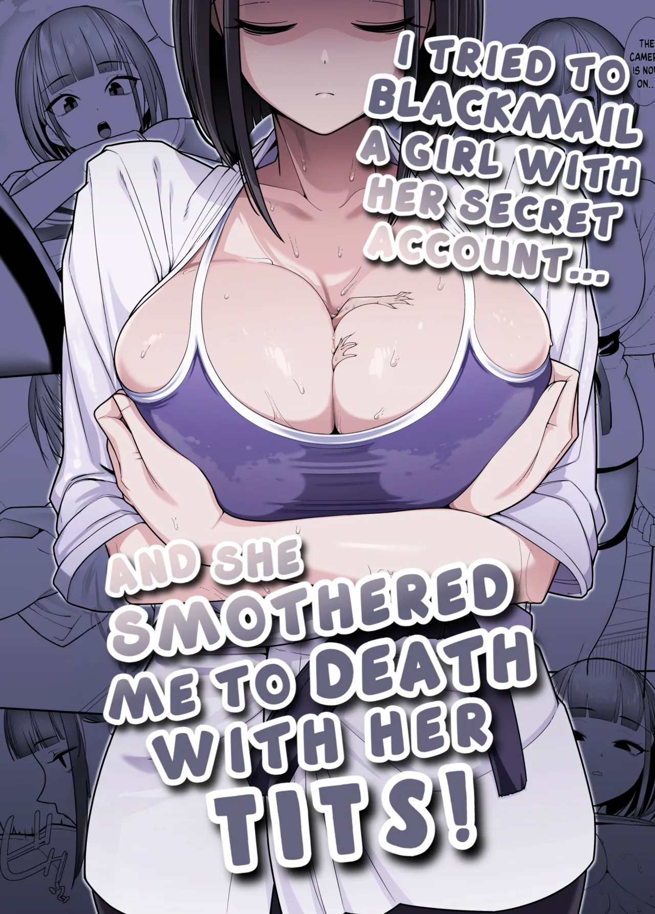 I tried to blackmail a girl with her secret account, and she smothered me to death with her tits!