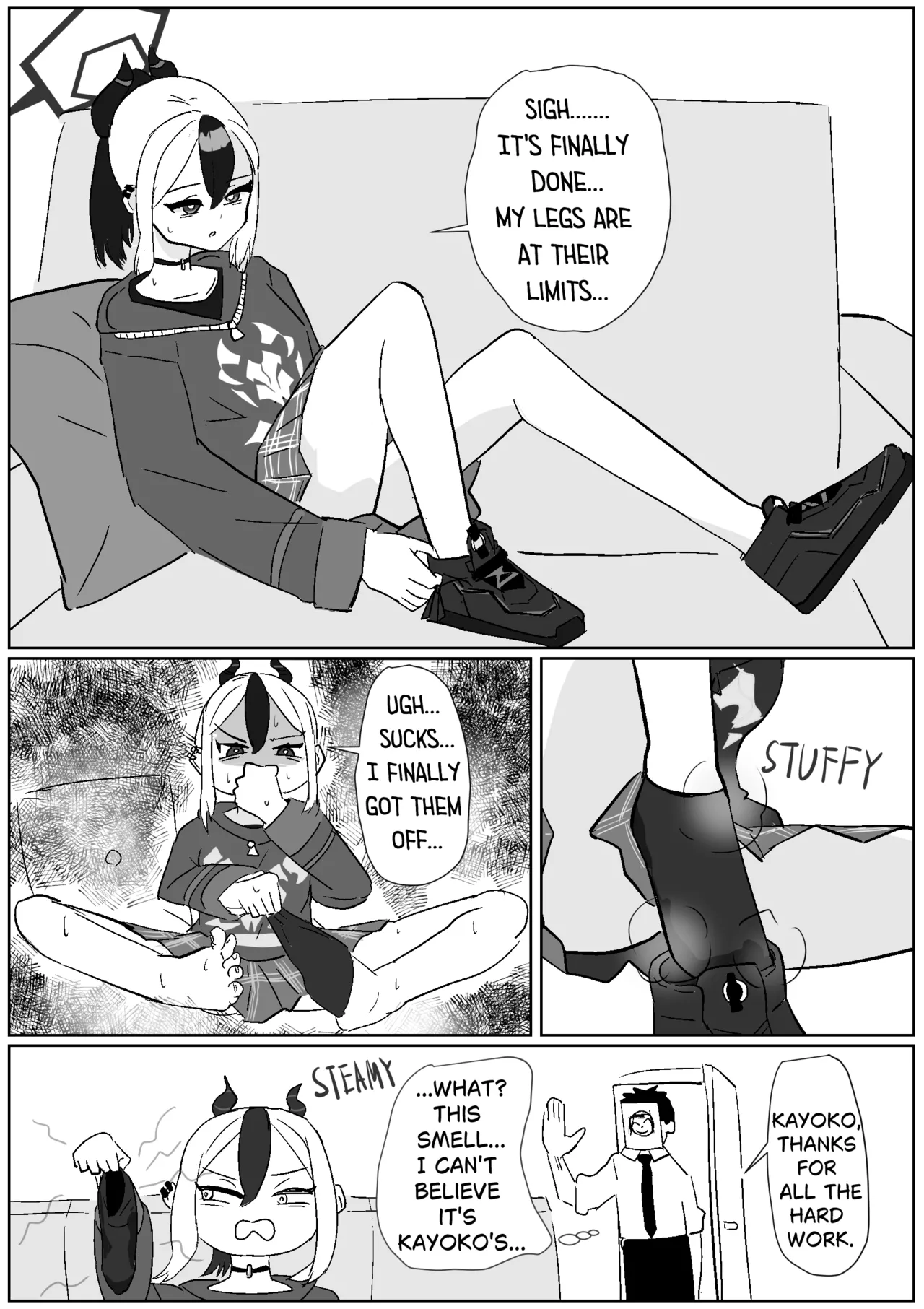 Massaging Kayoko's After-mission Stinky Feet