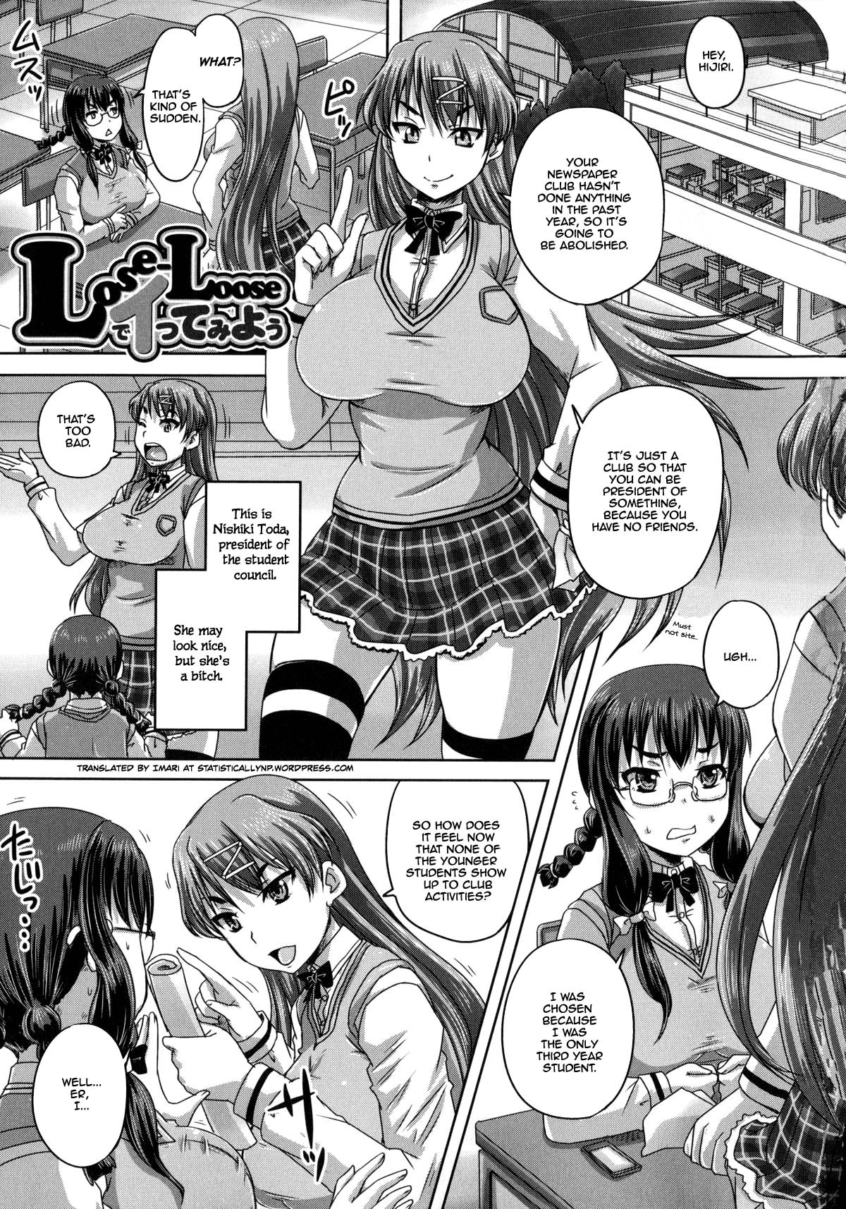 Lose-Loose de Itte Miyou | Lose Loose 1/2 (Kihon Muryou Kanojo NG Nashi)  [English] =StatisticallyNP=